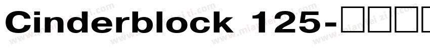 Cinderblock 125字体转换